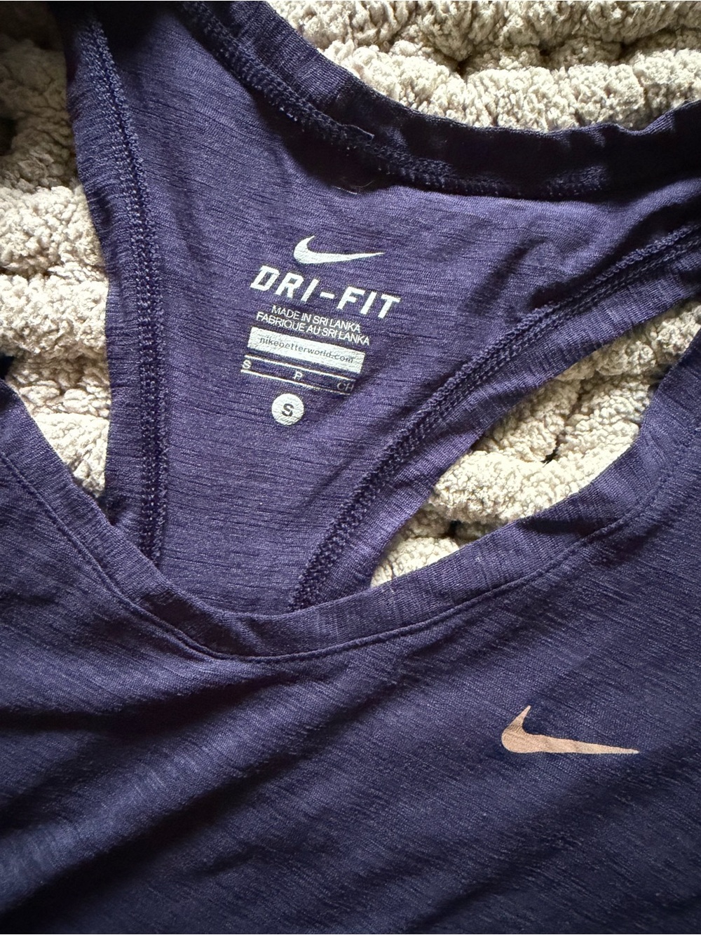 Nike Navy Blue Dri-FIT Racerback Tank Top - Picture 2 of 6